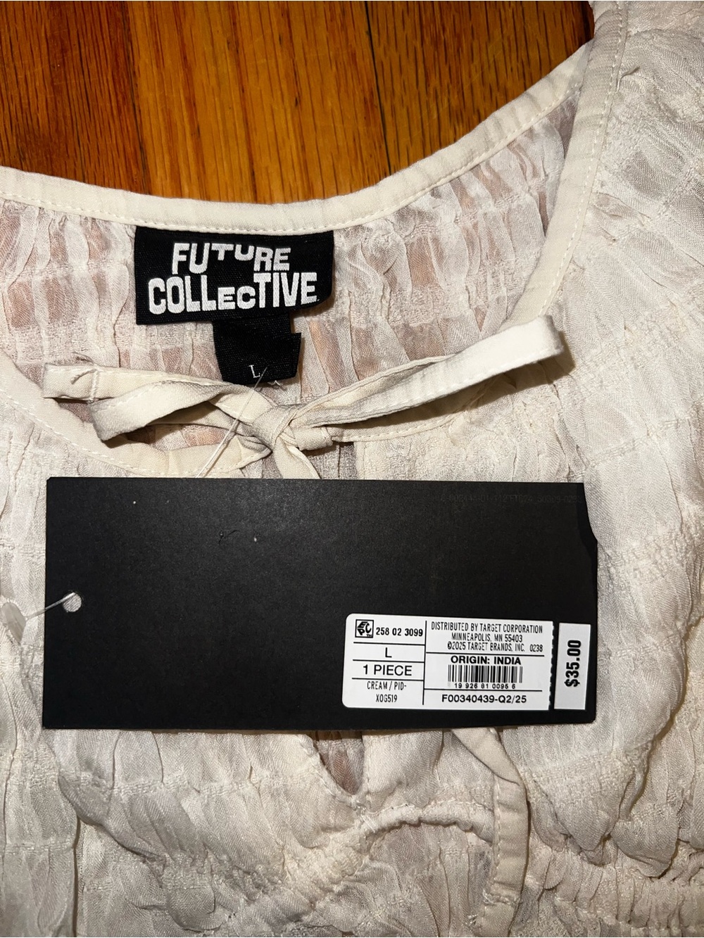 White Ruffled Cropped Tank Top - Picture 3 of 3